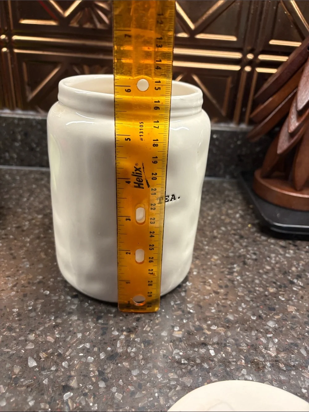 Rae Dunn Cream Ceramic Canister - TEA